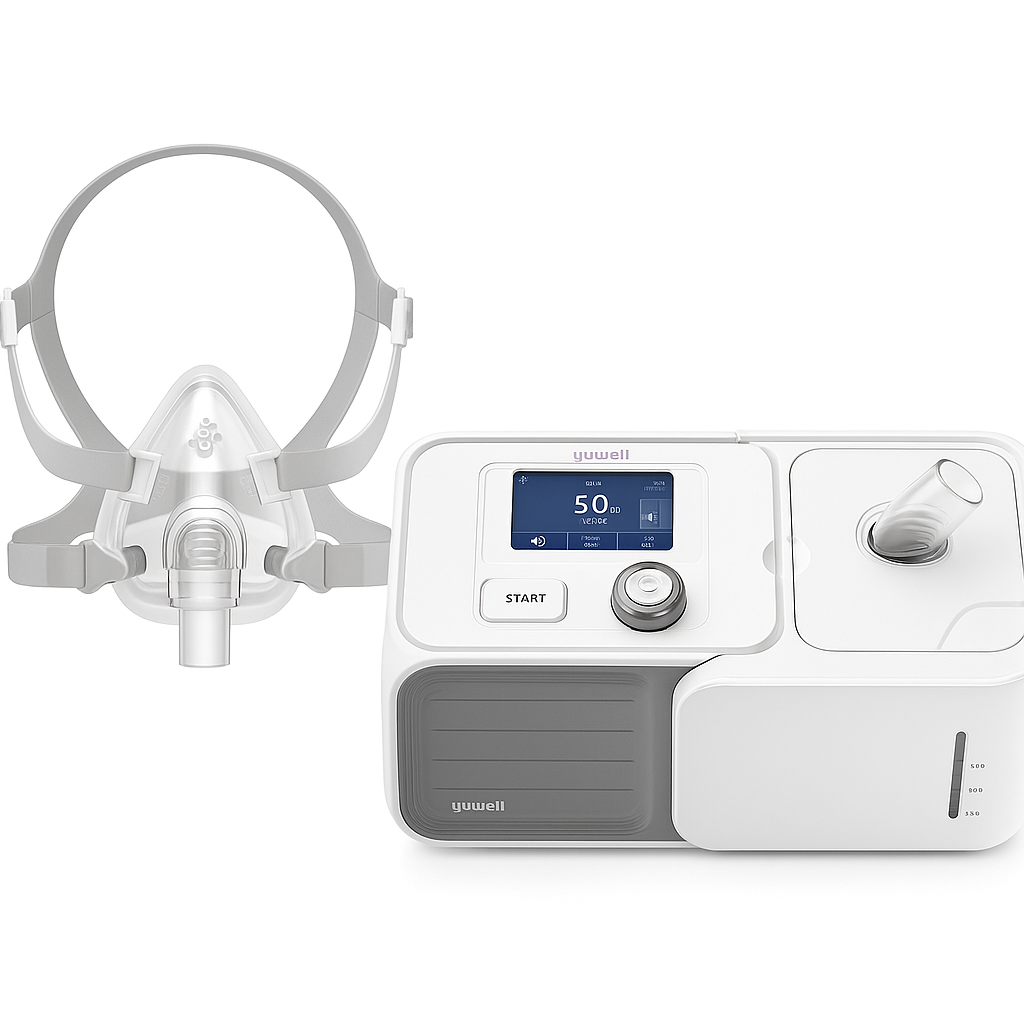 CPAP-BPAP AUTO YUWELL YH720 con Humidificador y Mascarilla Oronasal